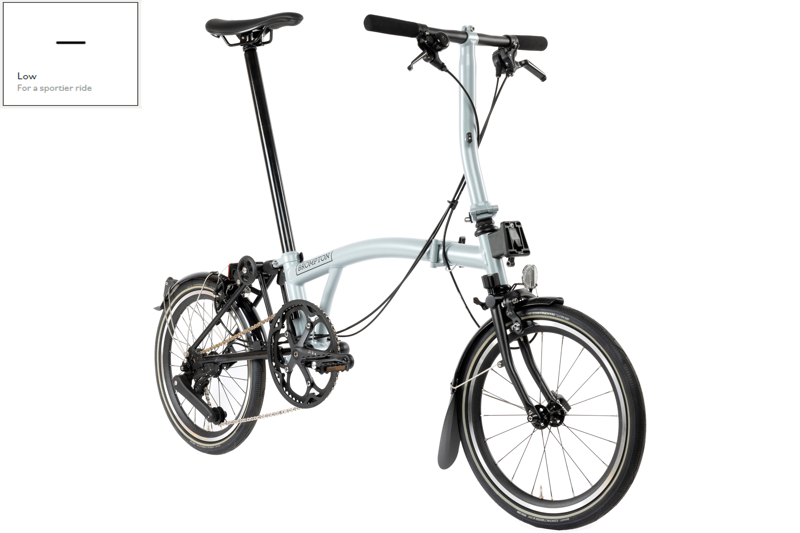 Brompton P Line Urban Folding Bike 2024 in Lunar Ice-9